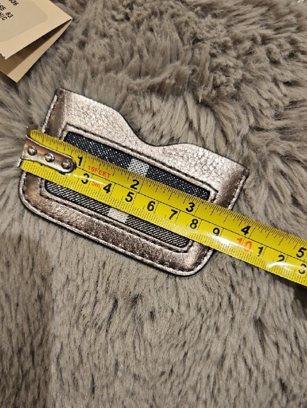 Burberry Metallic Silver Brit Plaid Mirror NWT - Picture 14 of 14